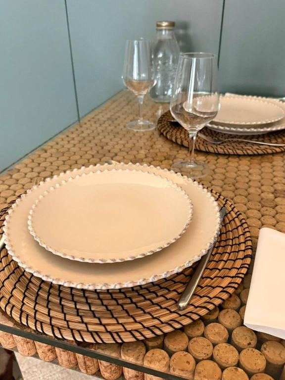 Mesa posta para hóspedes